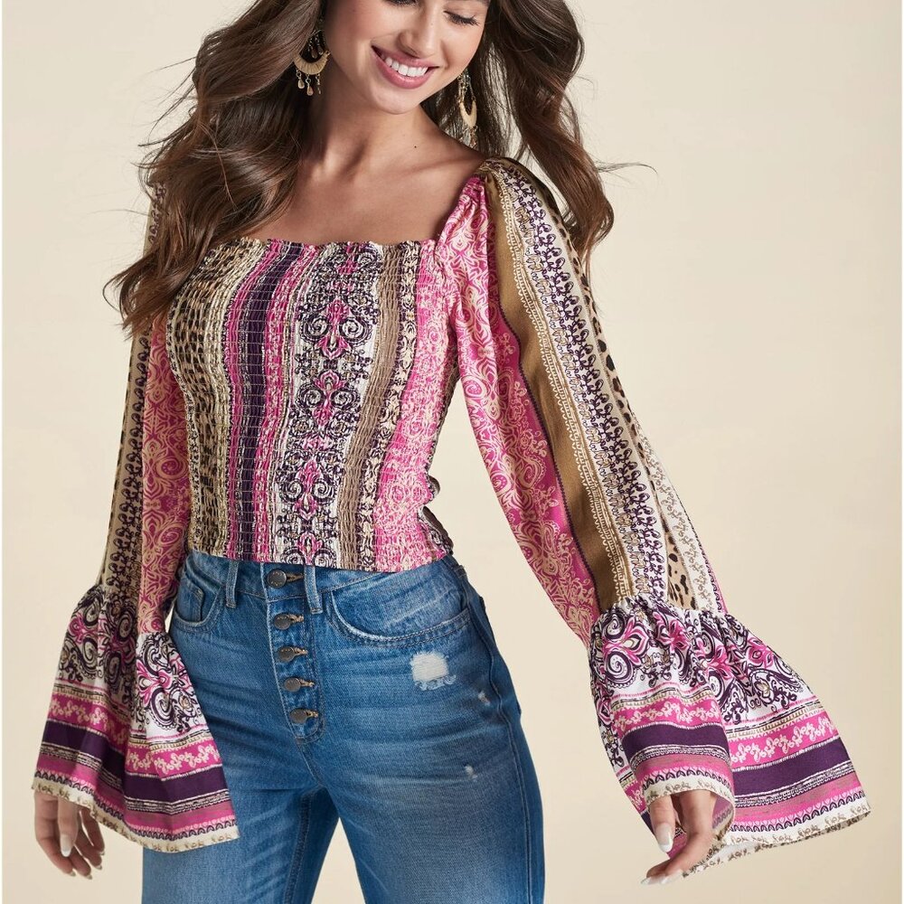 Venus Sandstorm Stripe Top